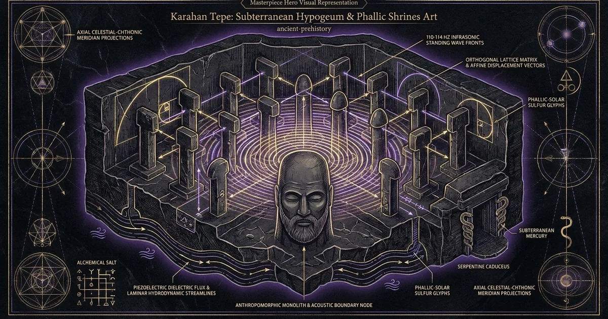Cover illustration for treatise: Karahan Tas Tepeler Subterranean Hypogeum Human Head Pillar