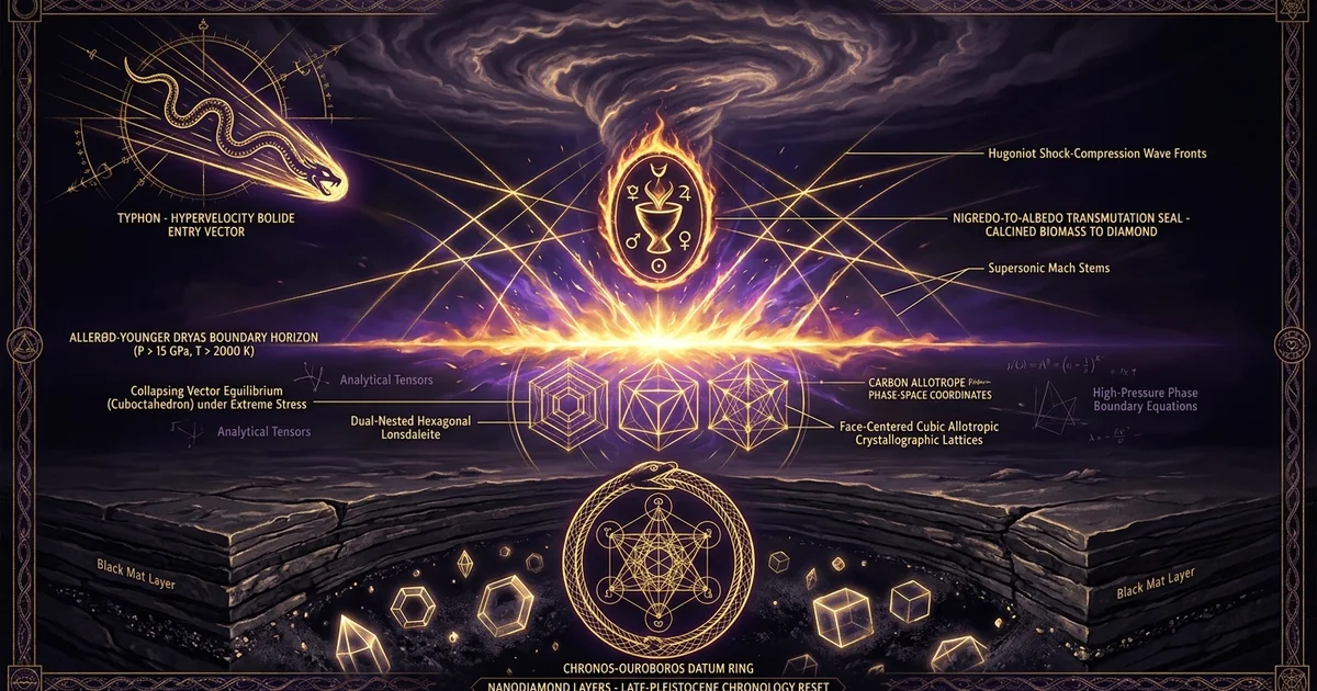 Cover illustration for treatise: Nanodiamonds Lonsdaleite Younger Dryas Boundary Impact Proxy