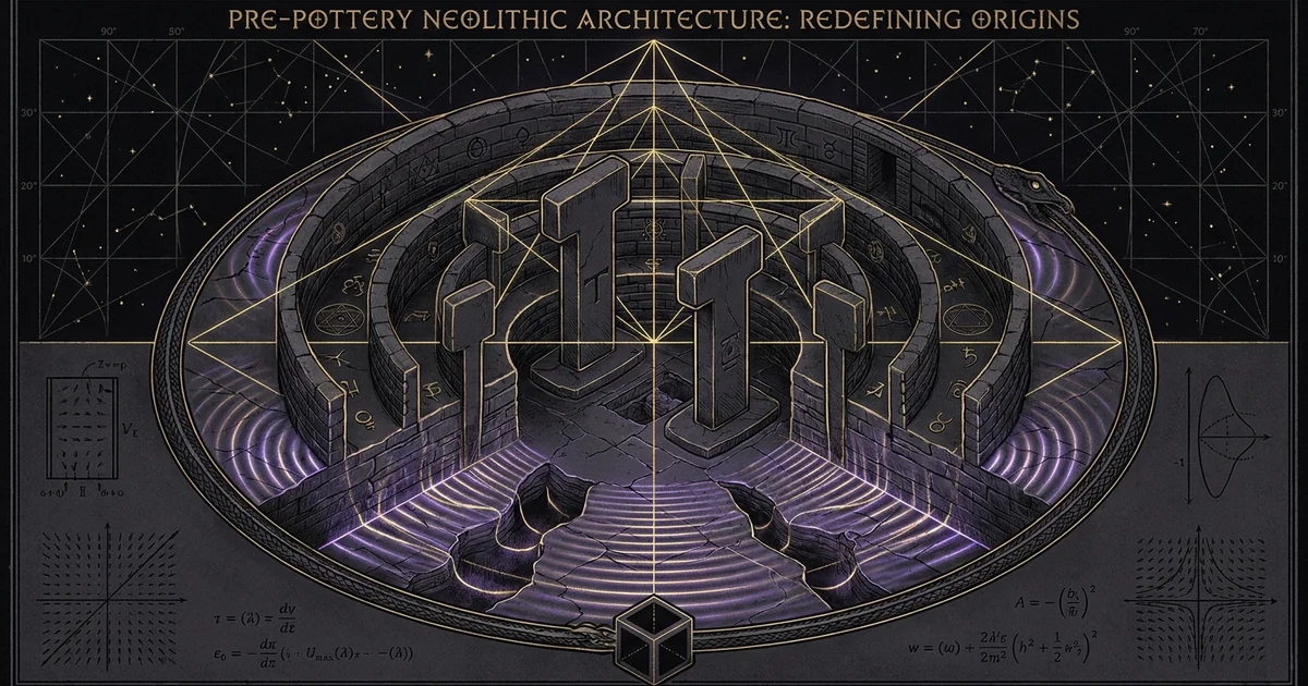 Cover illustration for treatise: Pre Pottery Neolithic Architecture Ppna Ppnb Stone Masonry