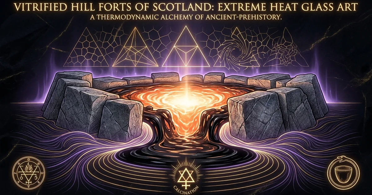 Cover illustration for treatise: Vitrified Hill Forts Scotland Fused Granite Stone Walls