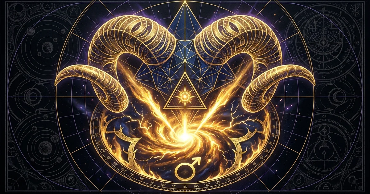 Cover illustration for treatise: Aries Zodiac Archetype Meaning: Cardinal Fire Theory