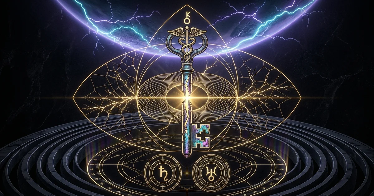 Cover illustration for treatise: Chiron Astrology Wounded Healer Archetype Framework
