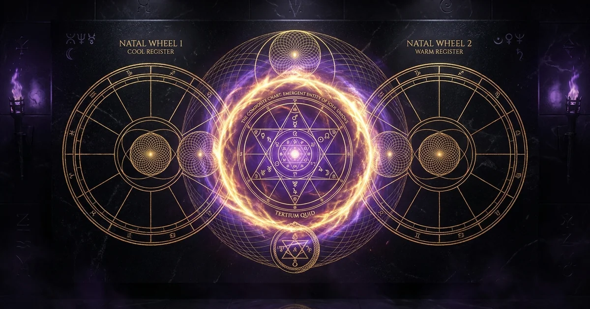 Cover illustration for treatise: Composite Chart Astrology Midpoint Relationship Analysis