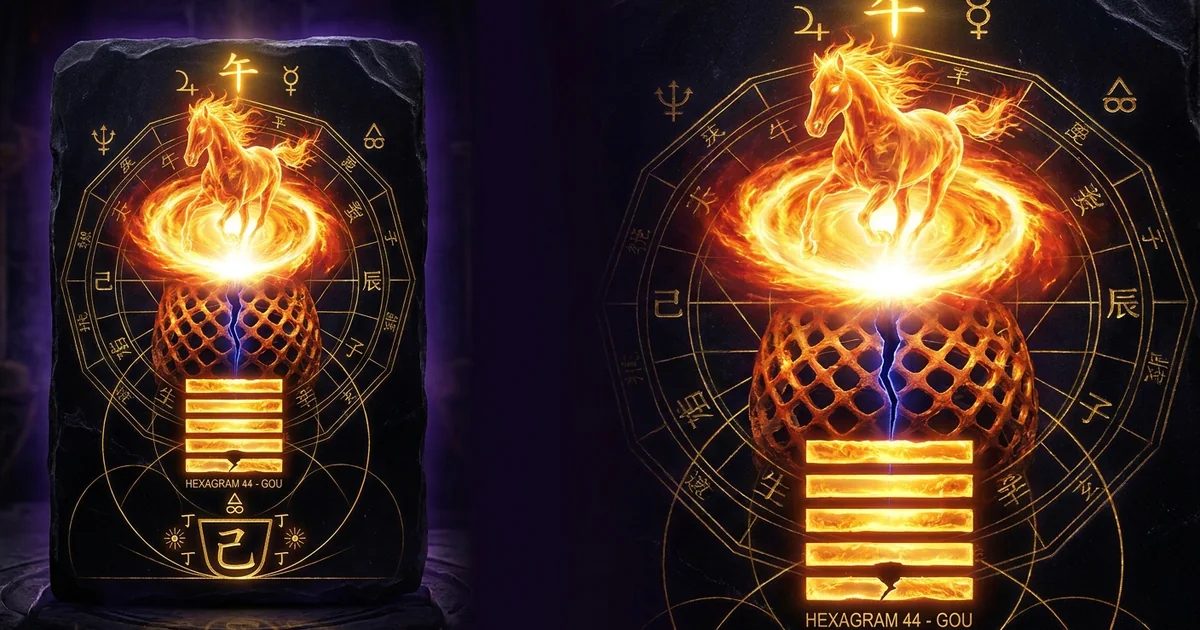 Cover illustration for treatise: Horse Chinese Earthly Branch Astrology: The Fire Zenith