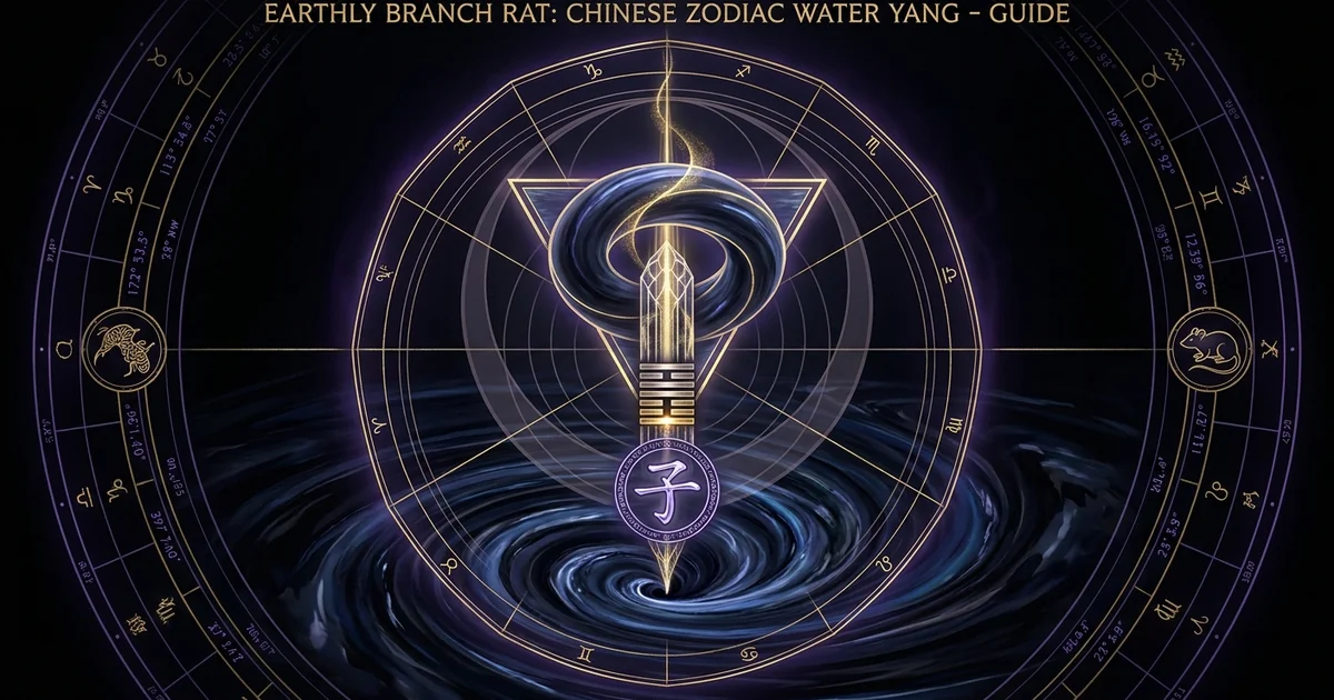 Cover illustration for treatise: Rat Chinese Earthly Branch Astrology: The Water Dynamic