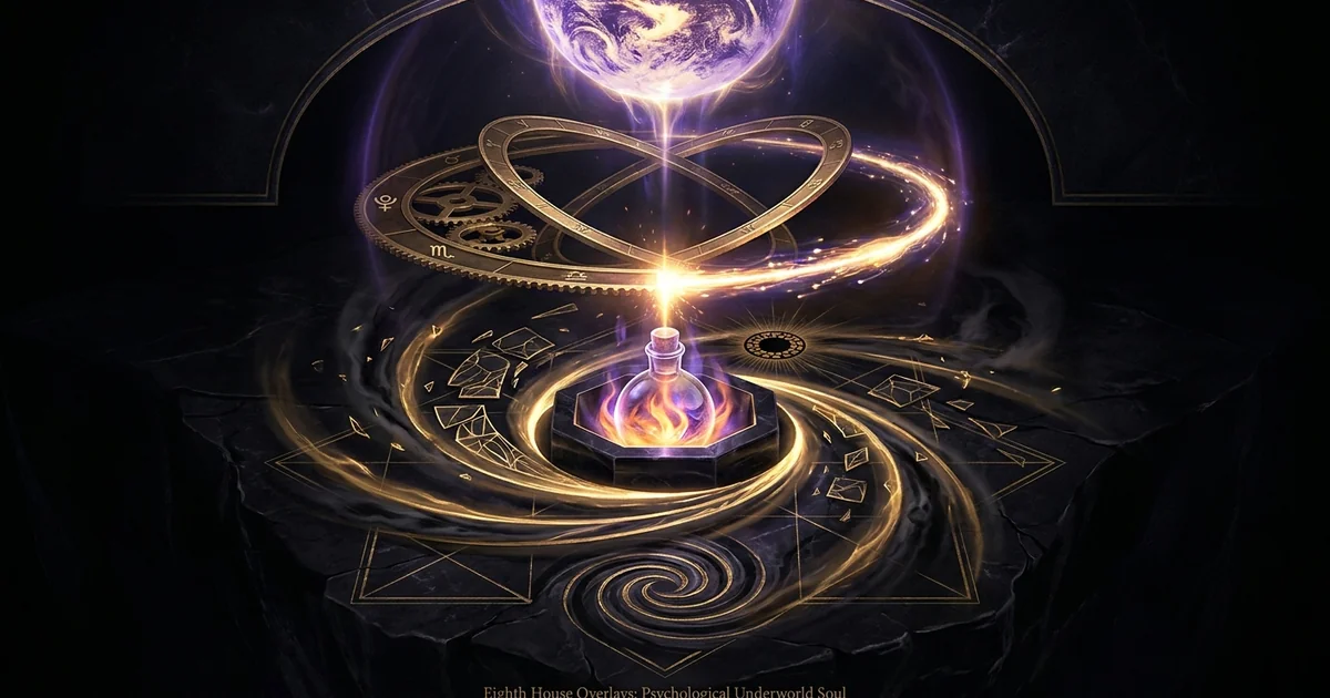 Cover illustration for treatise: Eighth House Synastry Overlays: Psychological Katabasis