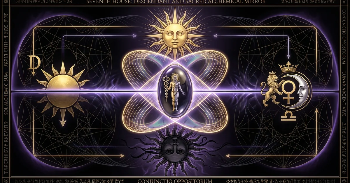 Cover illustration for treatise: Seventh House Astrological Meaning: The Alchemical Mirror