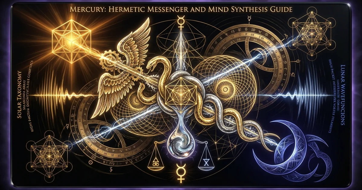 Cover illustration for treatise: Mercury Astrology Archetype Meaning: Mind Synthesis