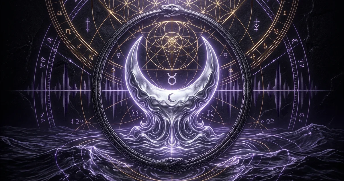 Cover illustration for treatise: The Moon Astrology Archetype Meaning and Somatic Memory