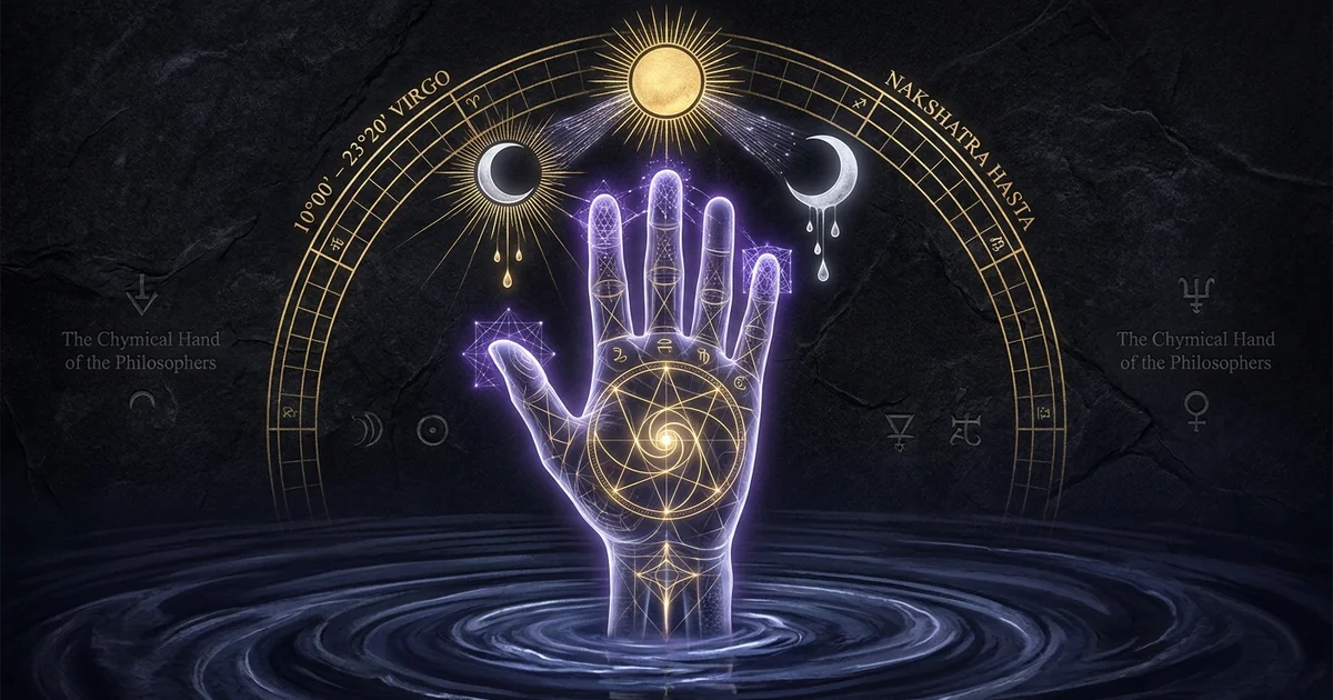 Cover illustration for treatise: Hasta Nakshatra Vedic Astrology Meaning & Savitr Archetype