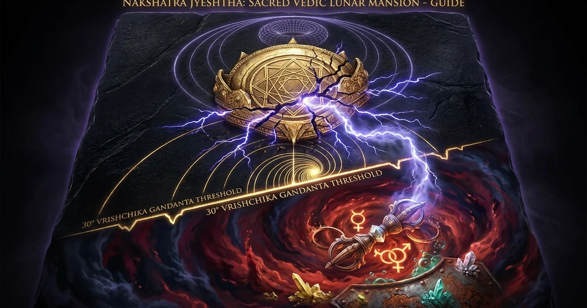 Cover illustration for treatise: Jyeshtha Nakshatra Vedic Astrology Meaning: Analysis