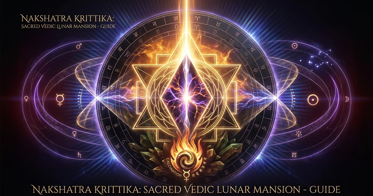 Cover illustration for treatise: Krittika Nakshatra Vedic Astrology Meaning and Analysis