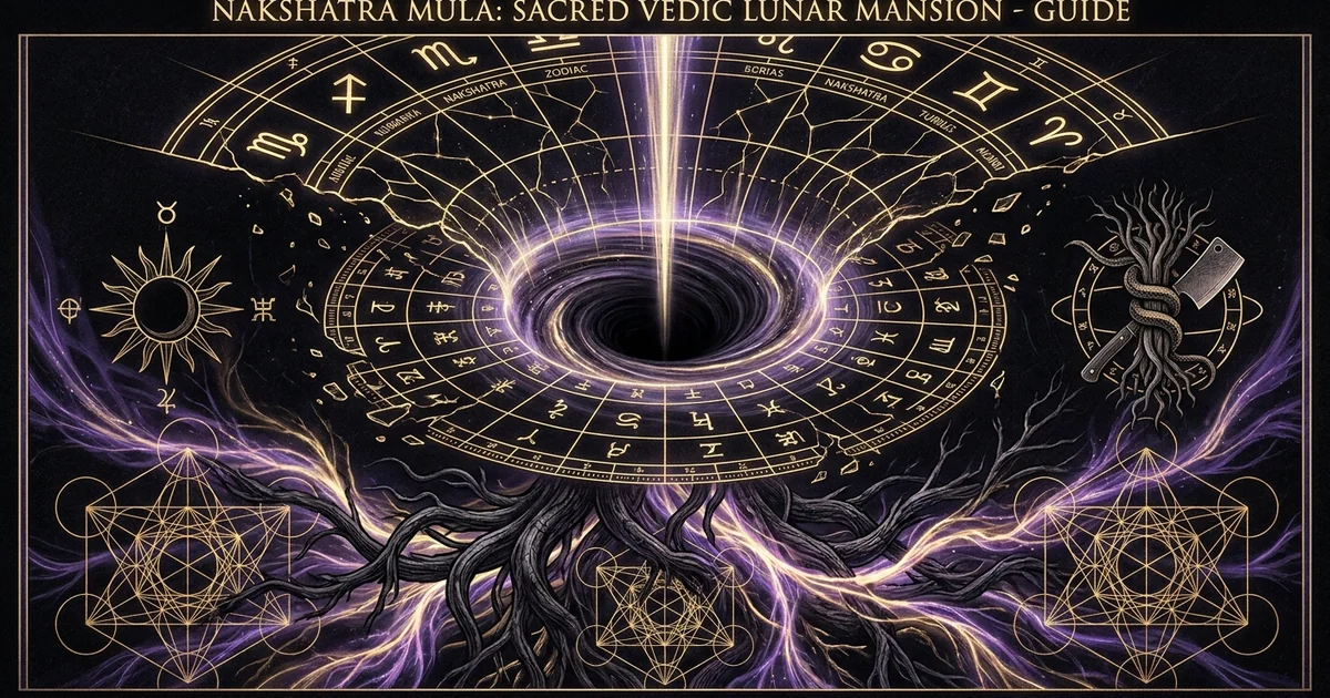 Cover illustration for treatise: Mula Nakshatra Vedic Astrology Meaning: Systemic Reset