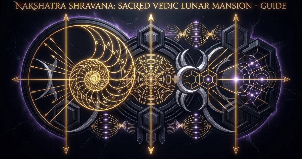 Cover illustration for treatise: Shravana Nakshatra Vedic Astrology Meaning & Analysis