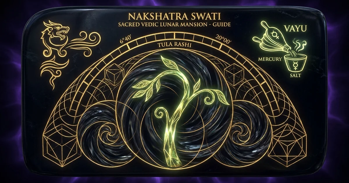 Cover illustration for treatise: Swati Nakshatra Vedic Astrology Meaning and Analysis