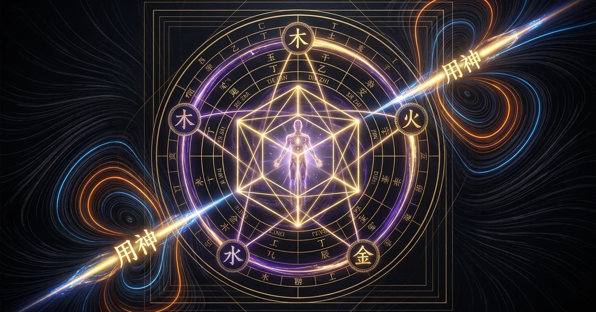Cover illustration for treatise: The Useful God Yong Shen BaZi Balance Destiny Paradigm