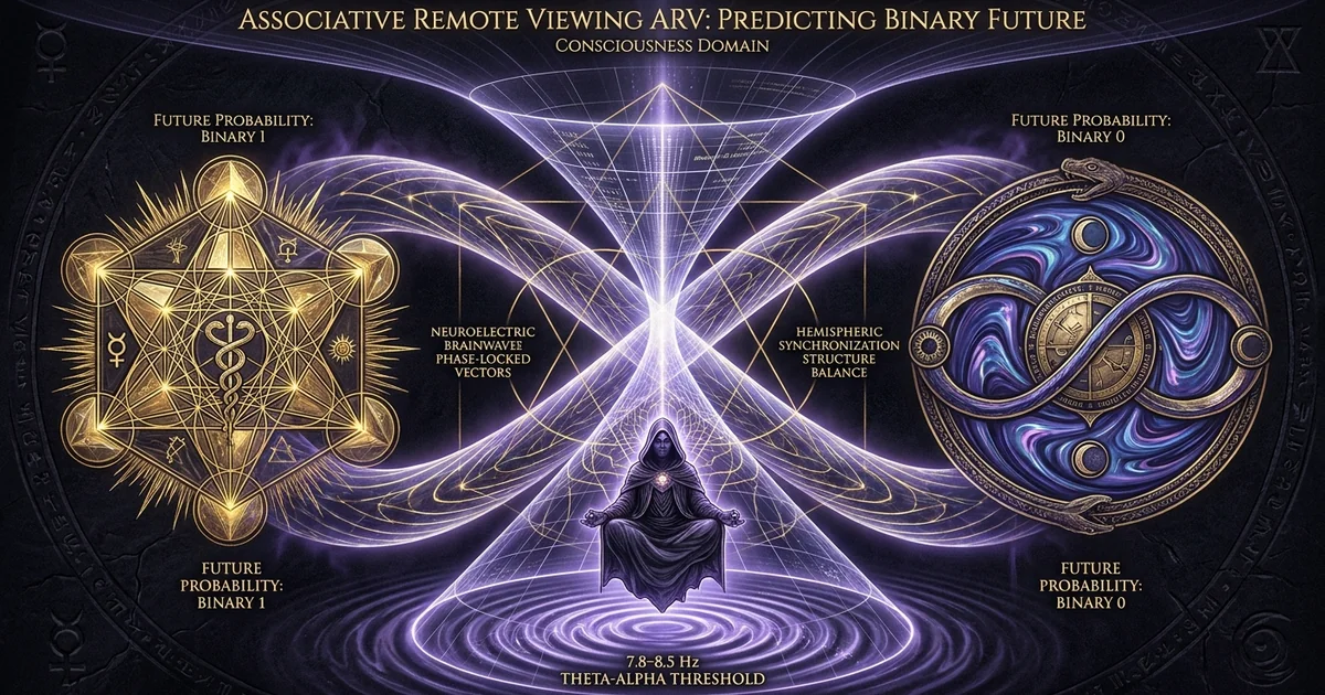 Cover illustration for treatise: Associative Remote Viewing Arv Predicting Financial Markets