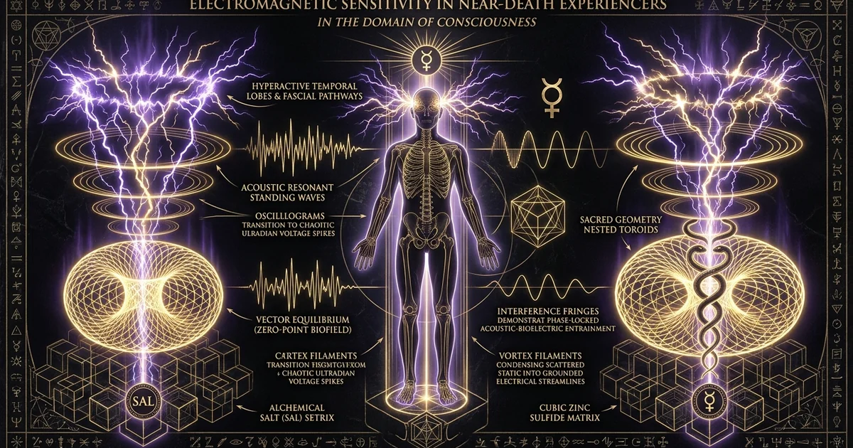 Cover illustration for treatise: Electromagnetic Sensitivity NDE Experiencers Street Lights