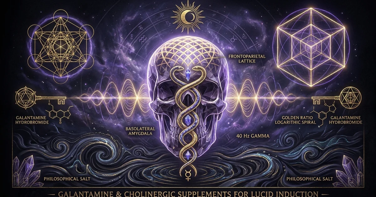 Cover illustration for treatise: Galantamine Lucid Dreaming Acetylcholinesterase Inhibitor