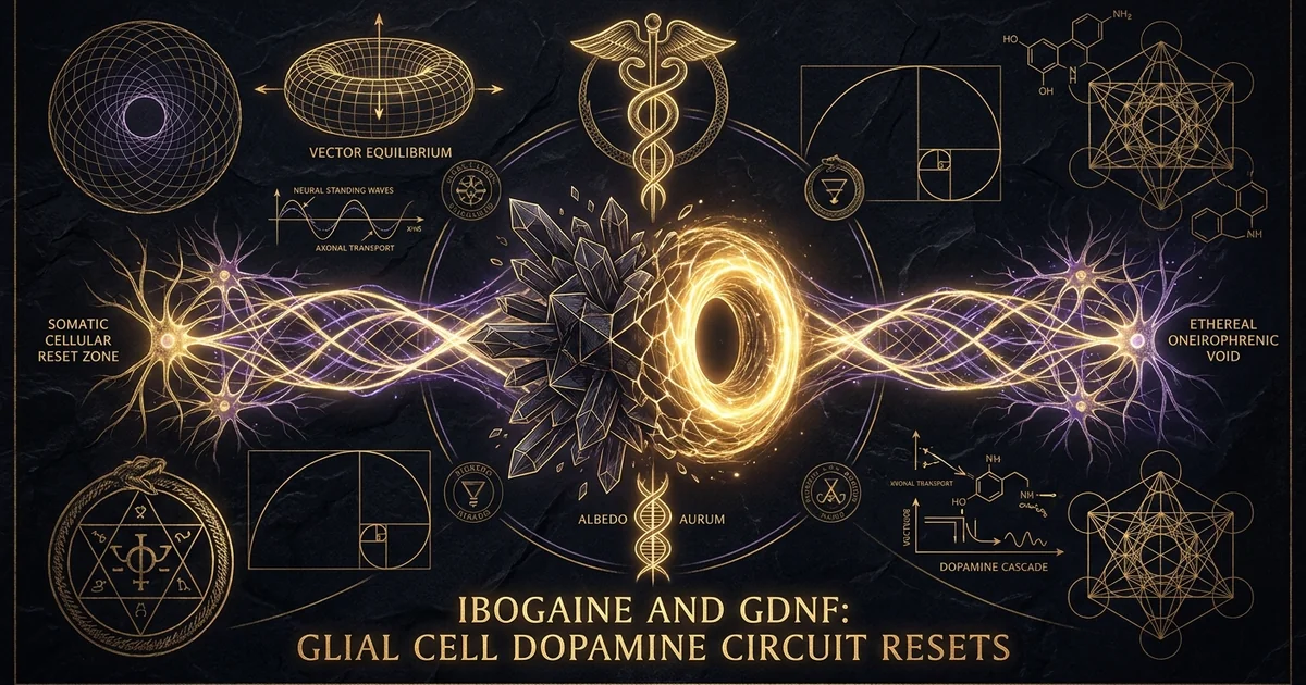 Cover illustration for treatise: Ibogaine GDNF Dopamine Circuit Reset: Opioid Addiction