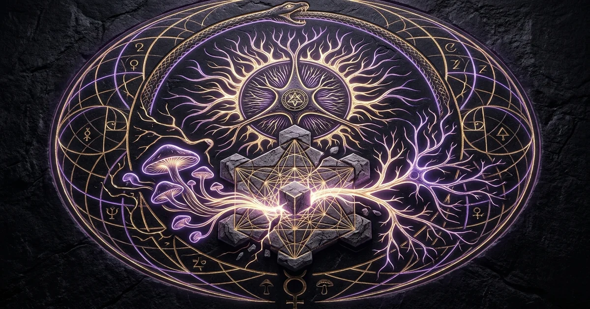 Cover illustration for treatise: Psilocybin Treatment Resistant Depression Mechanisms