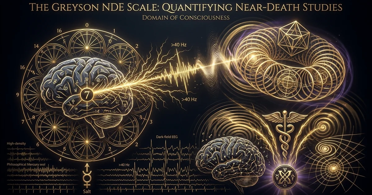 Cover illustration for treatise: The Greyson NDE Scale: Near Death Experience Score Criteria
