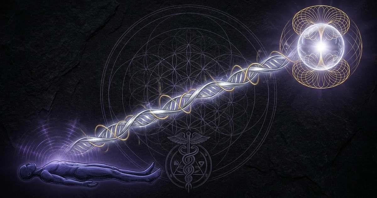 Cover illustration for treatise: The Silver Cord Astral Projection Subtle Energy Tether