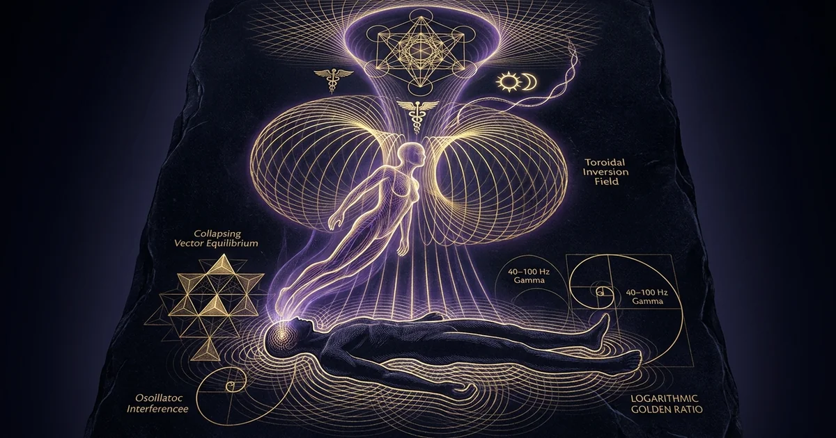 Cover illustration for treatise: Vibrational Stage Out of Body Experience Somatic Vibrations