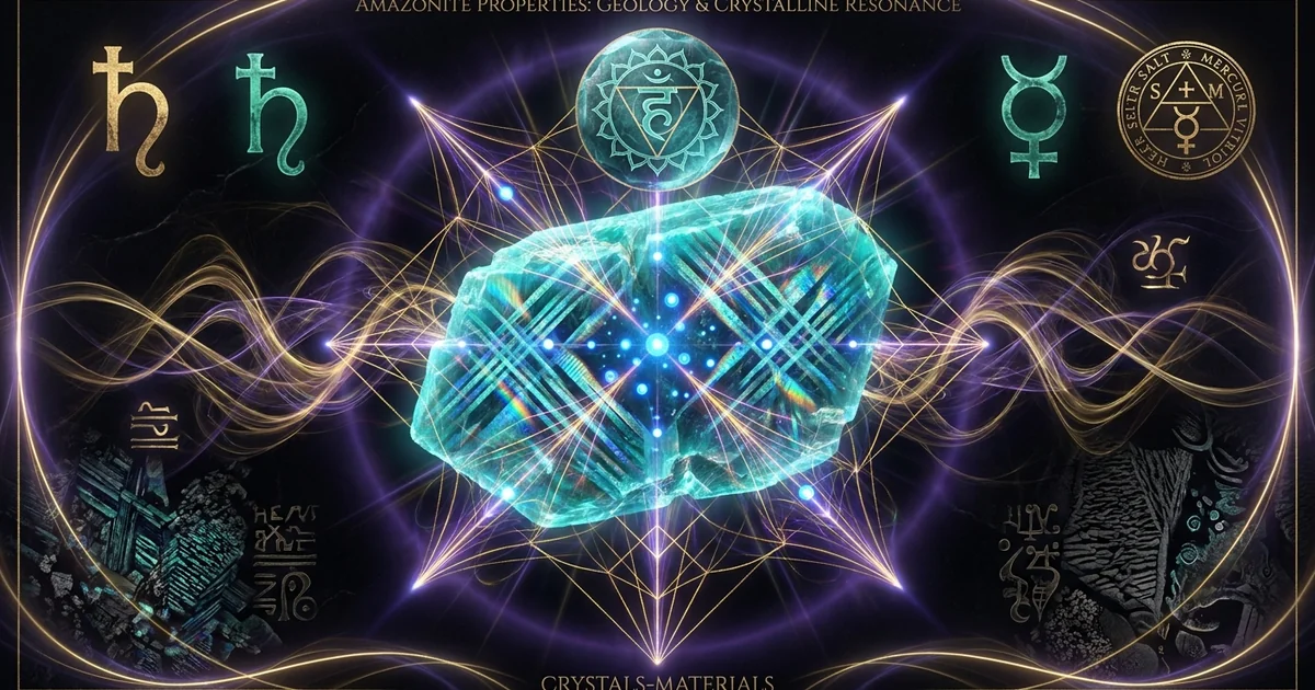 Cover illustration for treatise: Amazonite Crystal Properties Geology Resonance: Analysis