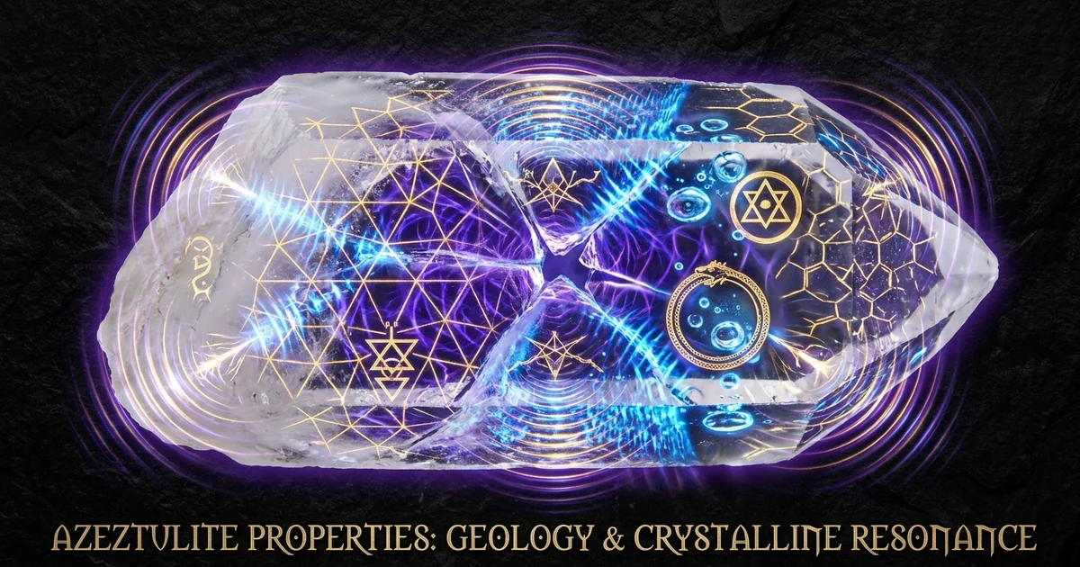 Cover illustration for treatise: Azeztulite Crystal Properties: Geology and Resonance