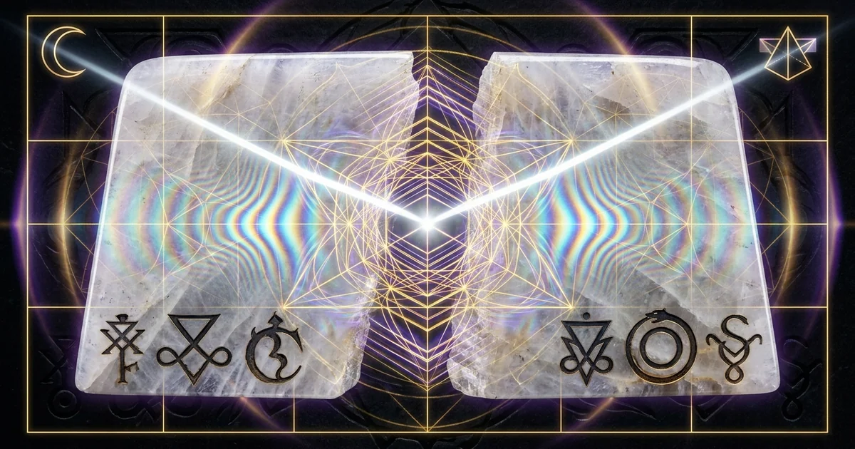 Cover illustration for treatise: Rainbow Moonstone (White Labradorite) Crystal Properties