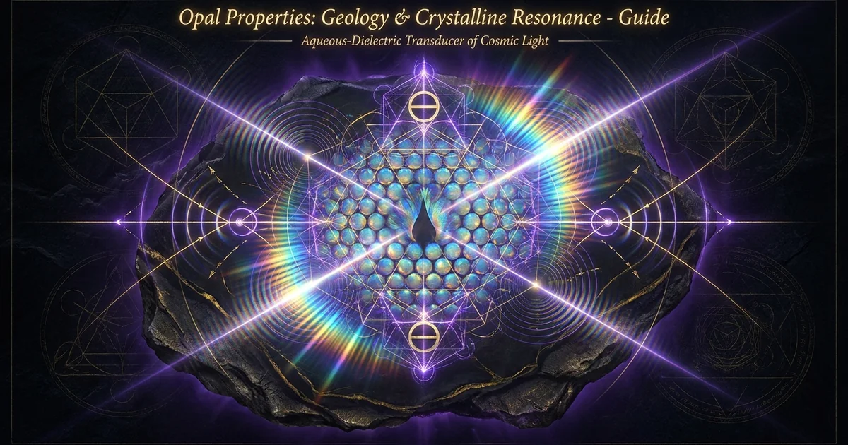 Cover illustration for treatise: Opal Crystal Properties Geology Resonance: An Analysis