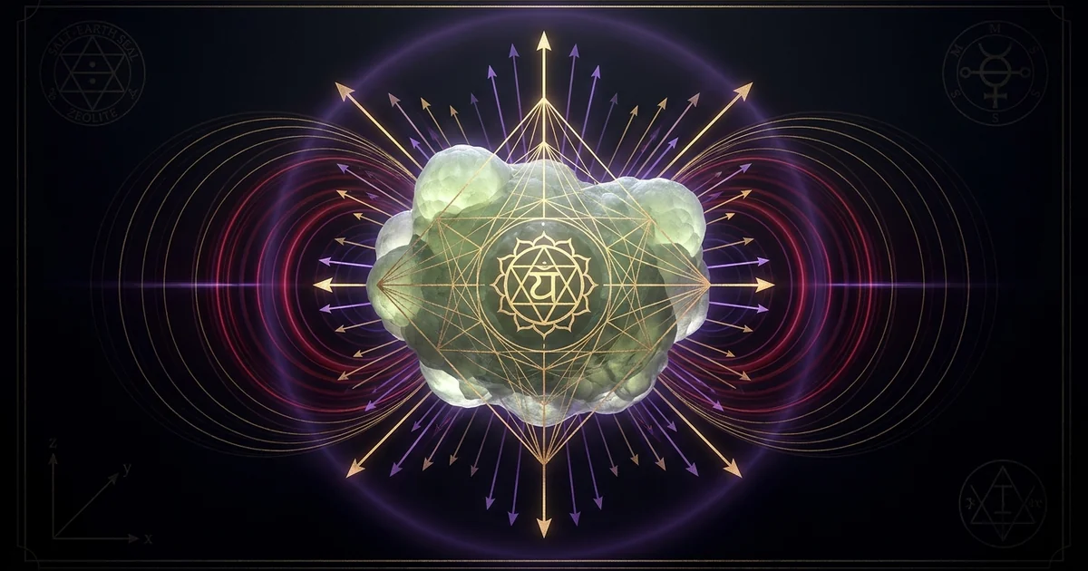 Cover illustration for treatise: Prehnite Crystal Properties Geology Resonance: Analysis