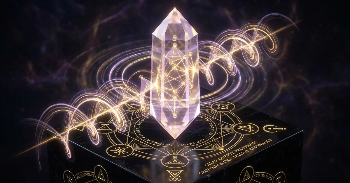 Cover illustration for treatise: Clear Quartz Crystal Properties: Geology and Resonance