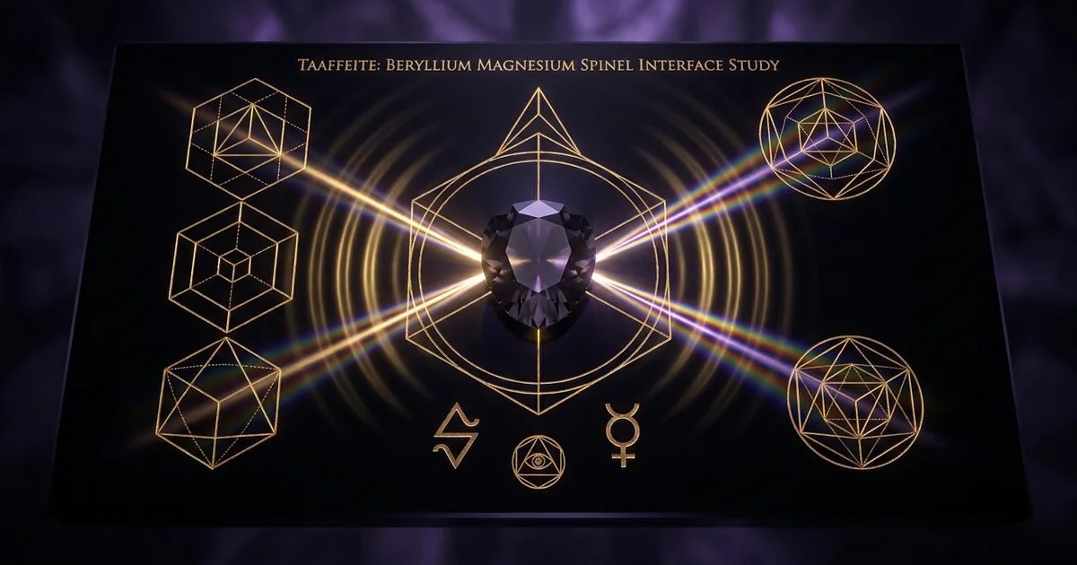 Cover illustration for treatise: Taaffeite Intermediate Mineral Chrysoberyl Spinel Study