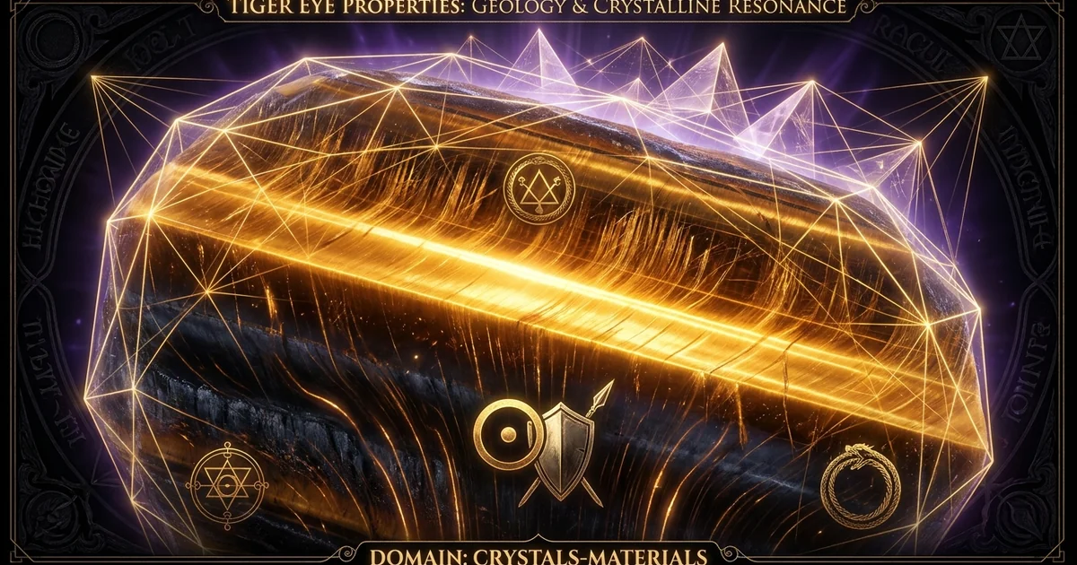 Cover illustration for treatise: Tiger Eye Crystal Properties Geology Resonance: A Study