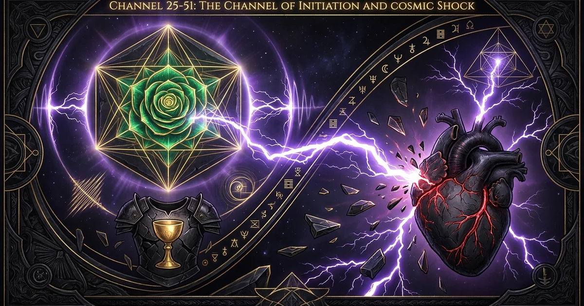 Cover illustration for treatise: Channel 25-51 Initiation: Spiritual Warrior Human Design