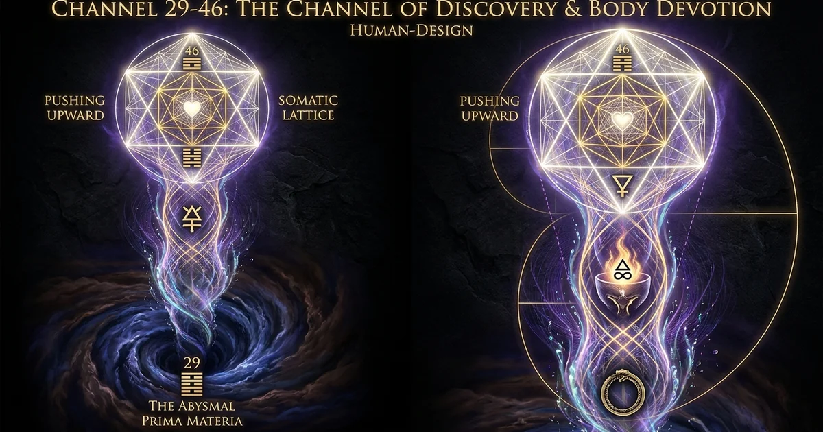 Cover illustration for treatise: Channel 29-46: Discovery, Devotion & Body in Human Design