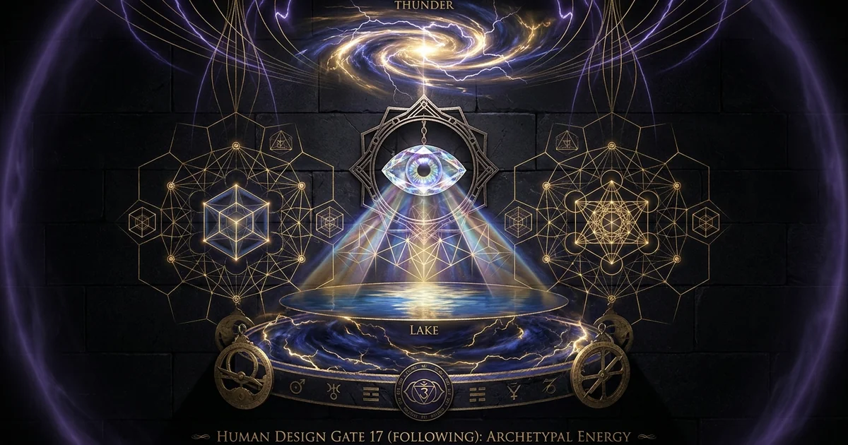 Cover illustration for treatise: Human Design Gate 17 Following: Logic & Epistemology