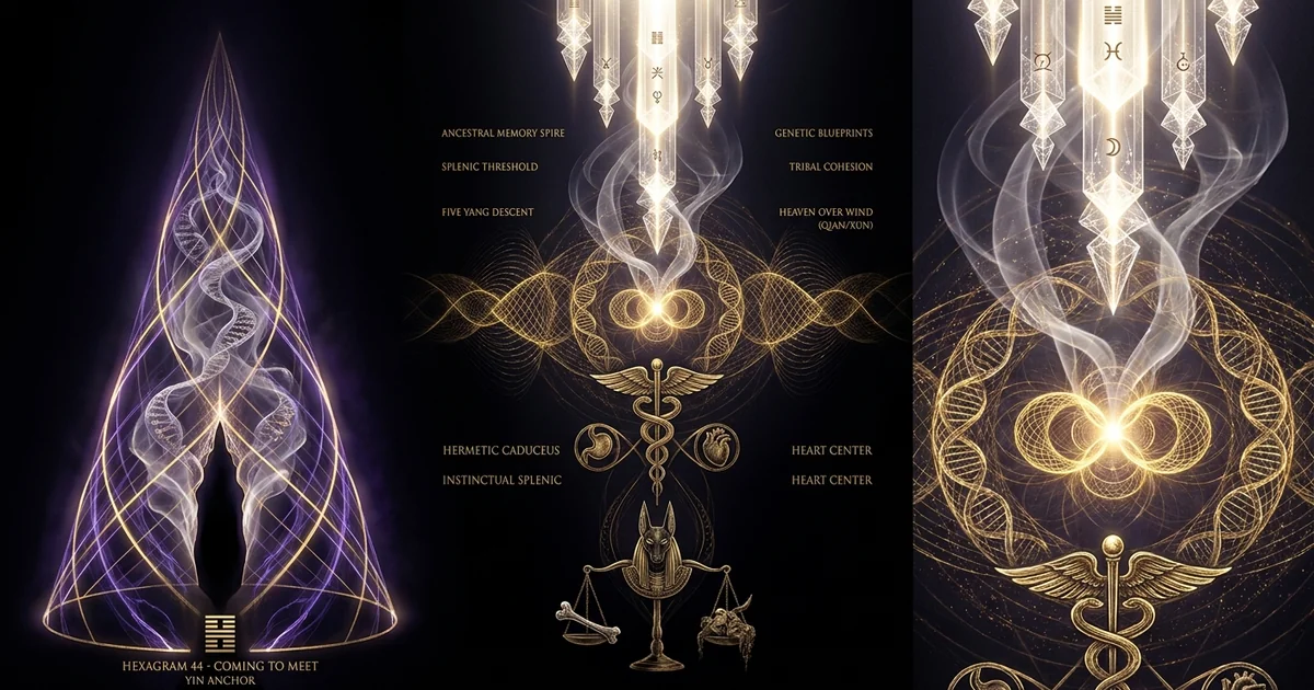 Cover illustration for treatise: Human Design Gate 44 Coming to Meet: Instinctual Memory
