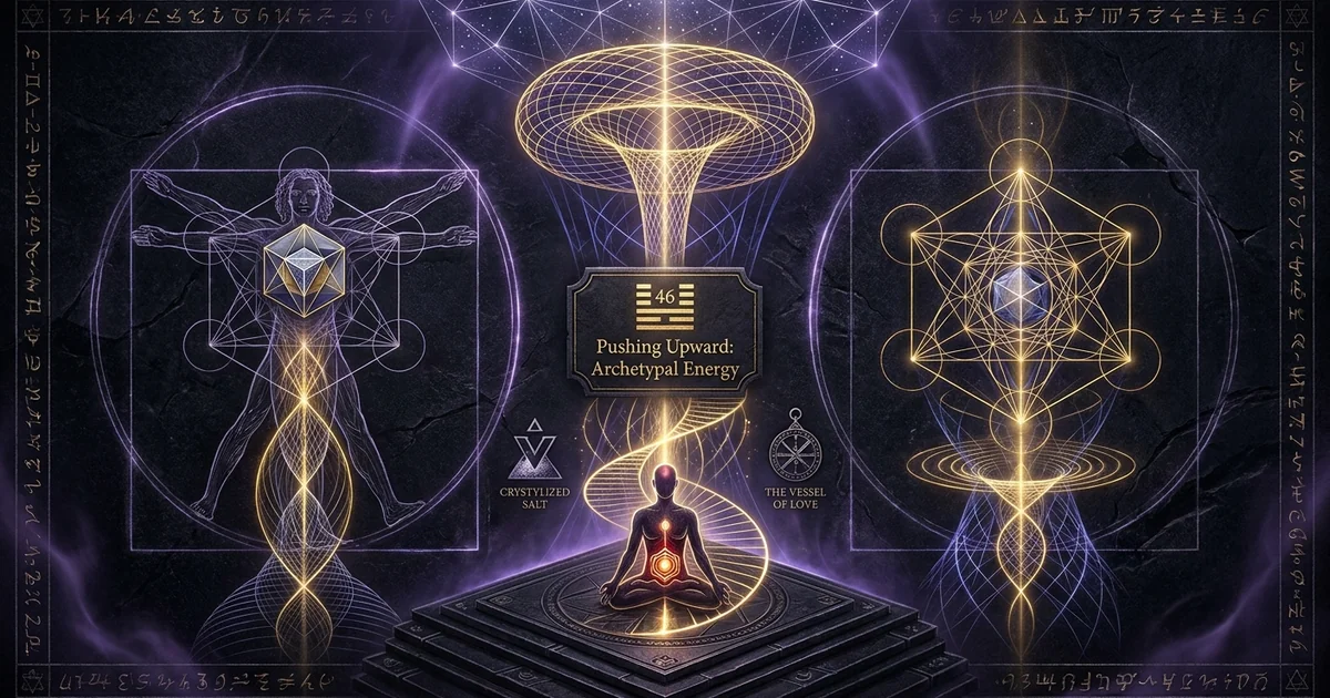 Cover illustration for treatise: Human Design Gate 46 Pushing Upward: Somatic Alignment