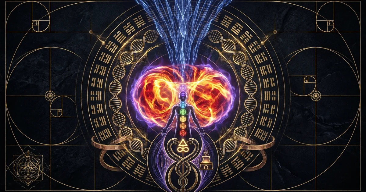 Cover illustration for treatise: Sacral Center: Human Design Generative Life Force Energy
