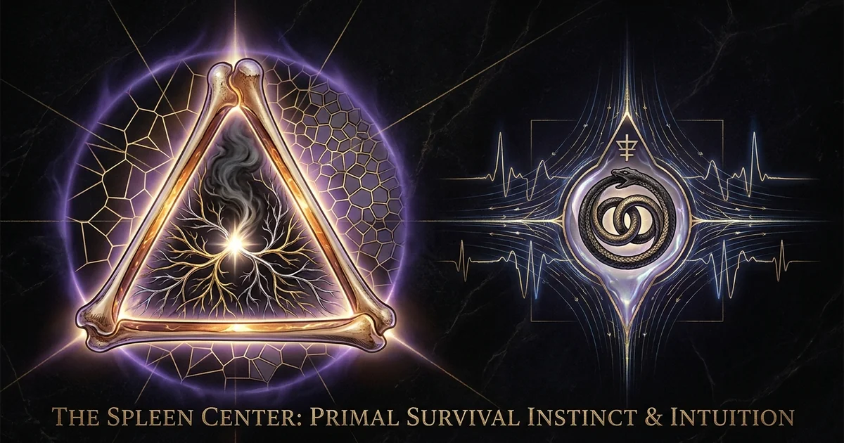 Cover illustration for treatise: Spleen Center Human Design Survival Instinct Intuition