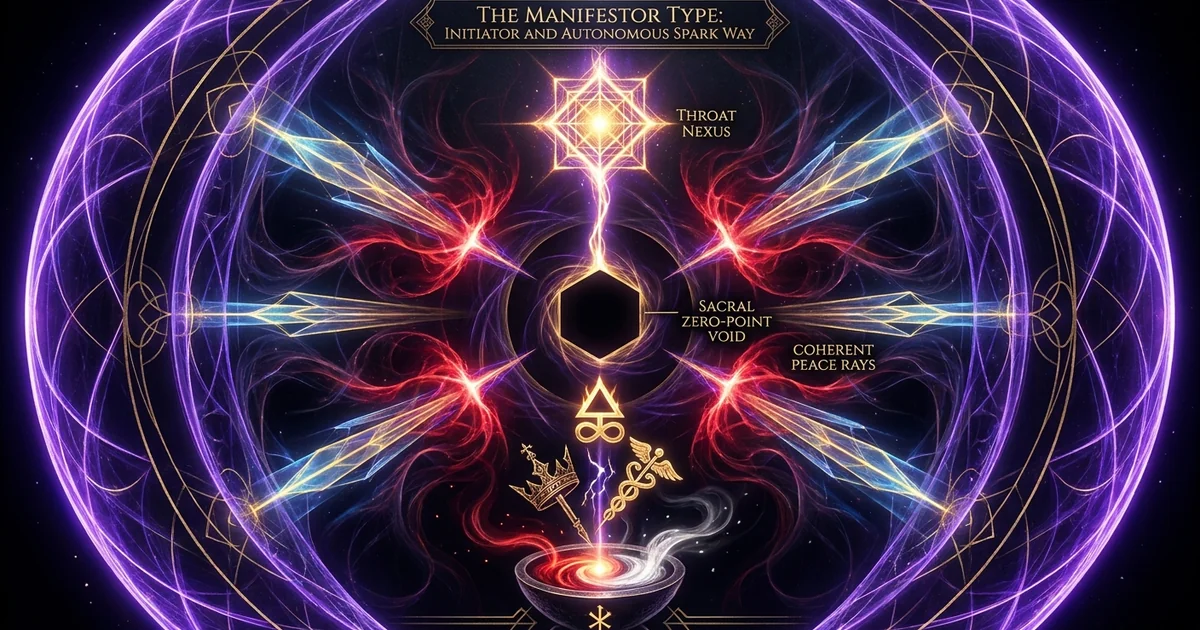 Cover illustration for treatise: On the Manifestor Human Design Type Strategy to Inform