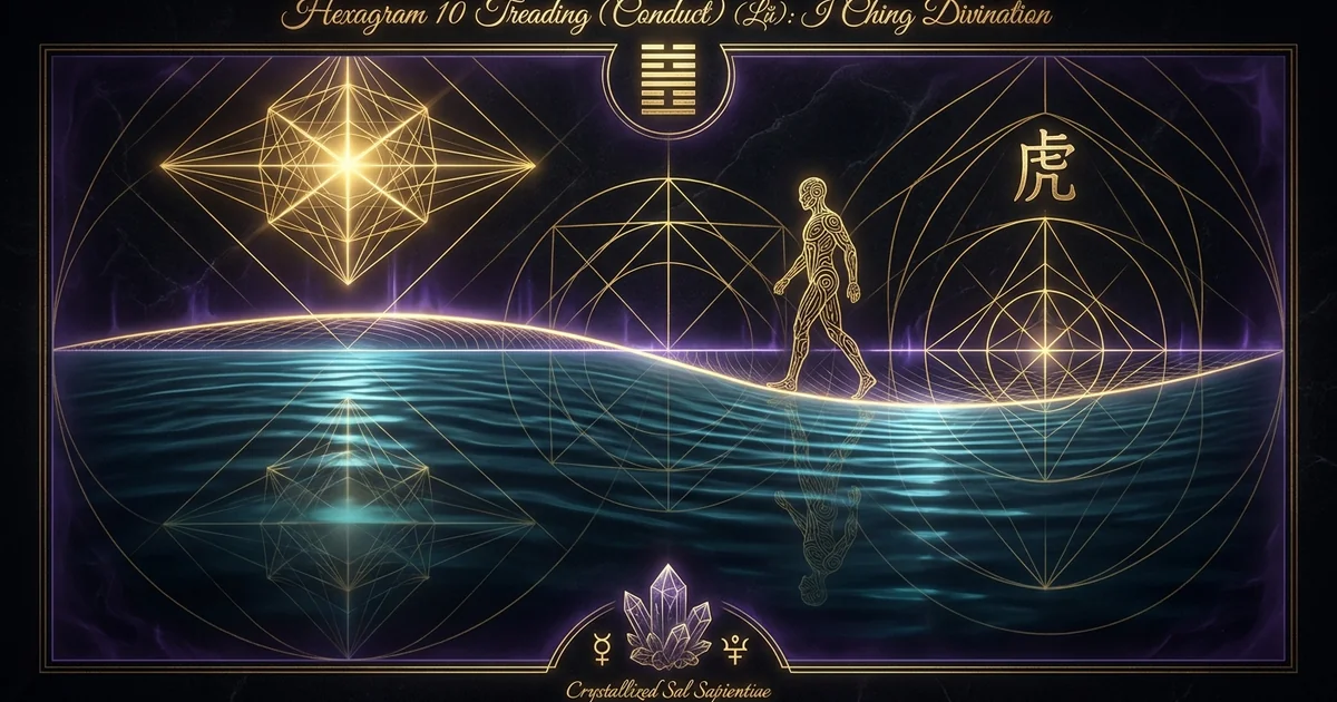 Cover illustration for treatise: Hexagram 10 Treading (Conduct) IChing Meaning Exegesis