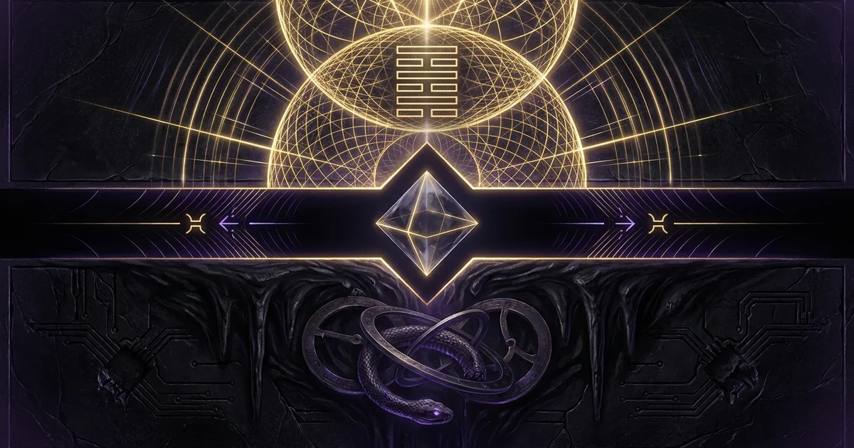 Cover illustration for treatise: Hexagram 12 Standstill (Stagnation) IChing Meaning: Pǐ