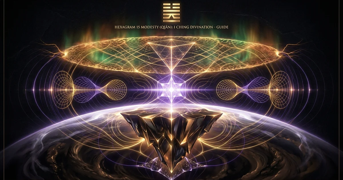 Cover illustration for treatise: Hexagram 15 Modesty Iching Meaning: Field Dynamics