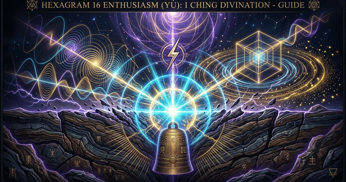 Cover illustration for treatise: Hexagram 16 Enthusiasm IChing Meaning and Divination