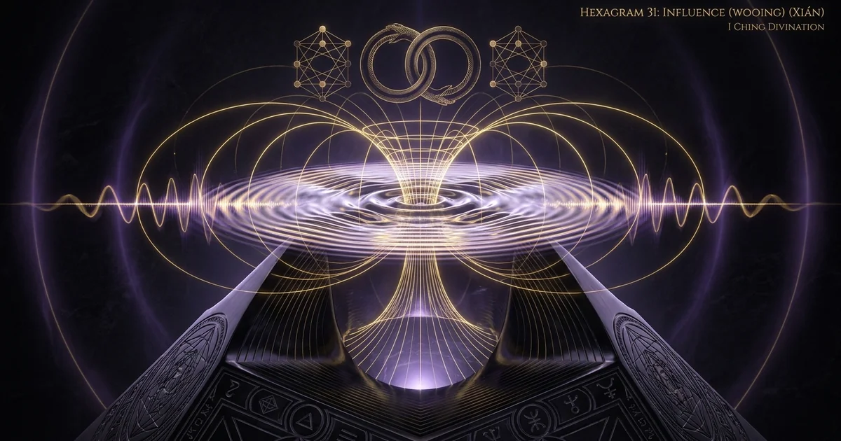 Cover illustration for treatise: Hexagram 31 Influence (Wooing) IChing Meaning: Xián