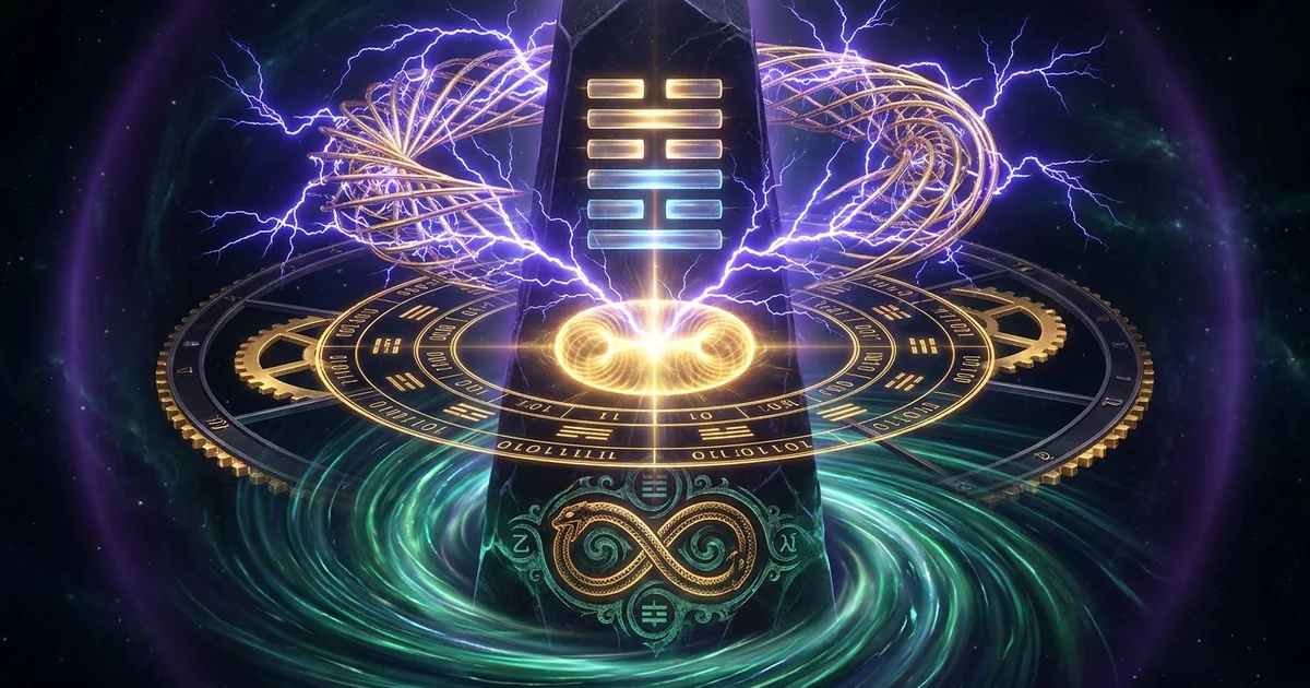 Cover illustration for treatise: Hexagram 32 Duration (Constancy) Iching Meaning: Héng